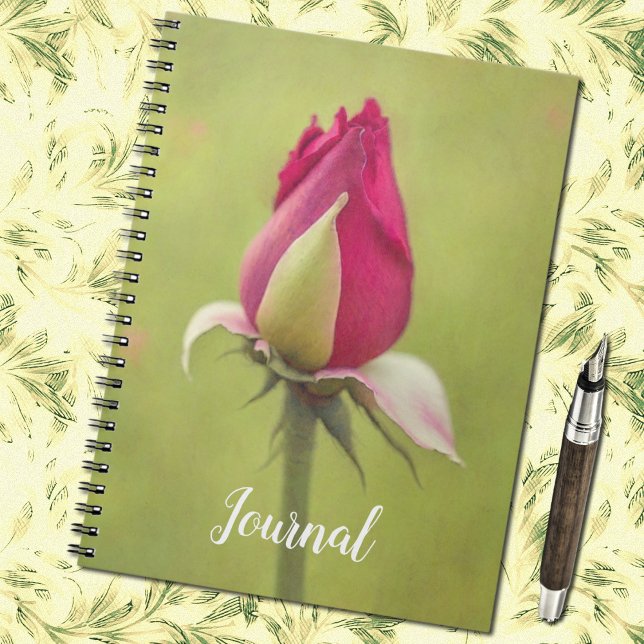 Rote Rose Bud Art Journal-Notebook Notizblock (Red Rose Bud Journal Spiral Notebook)
