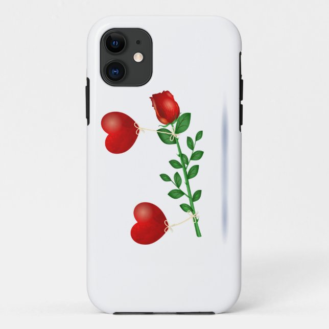 Rote Rose Case-Mate iPhone Hülle (Rückseite)