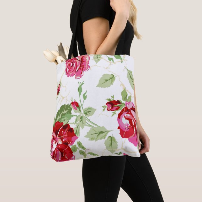 Rote Rose Classic Print, Bridesmaid vielen Dank Ta Tasche (Von Nahem)