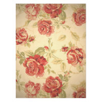 Rote Rose, Creme, Blütenprint