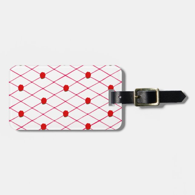 Rote Rose CrissKreuzmuster-Gepäckanhänger Gepäckanhänger (Vorderseite horizontal)