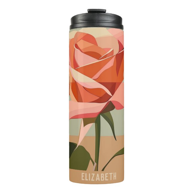 Rote Rose Custom Tumbler Thermosbecher (Vorderseite)