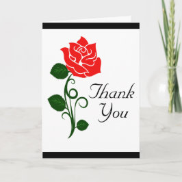 Rote Rose Dankeschön Karte