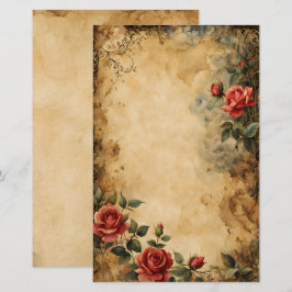 Rote Rose Dark Fantasy Briefpapier