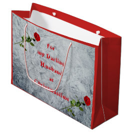 Rote Rose Darling Husband zu Weihnachten Große Geschenktüte