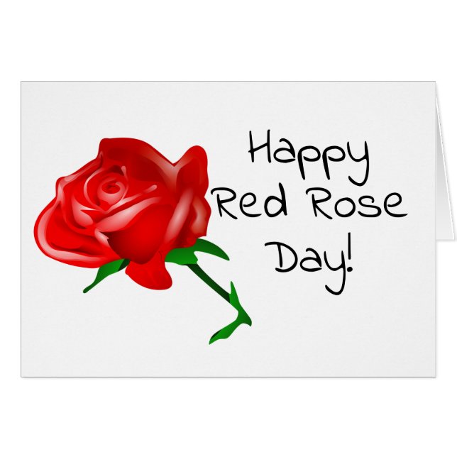 Rote Rose Day Gruß (Vorderseite (Horizontal))