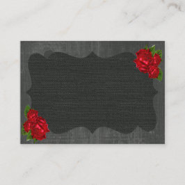 Rote Rose der Blütenwelt Wood Gothic Hochzeitsszen Platzkarte