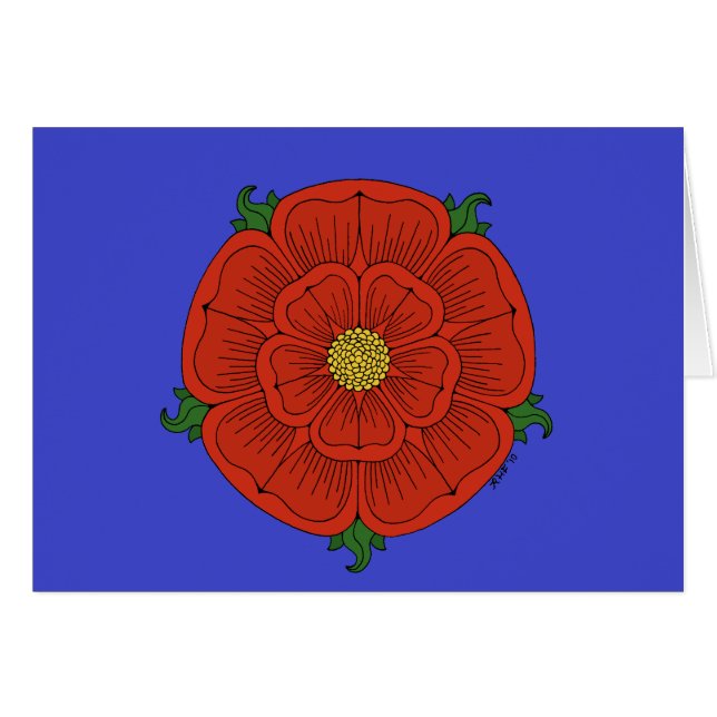 Rote Rose der Lancaster Card (Vorderseite (Horizontal))