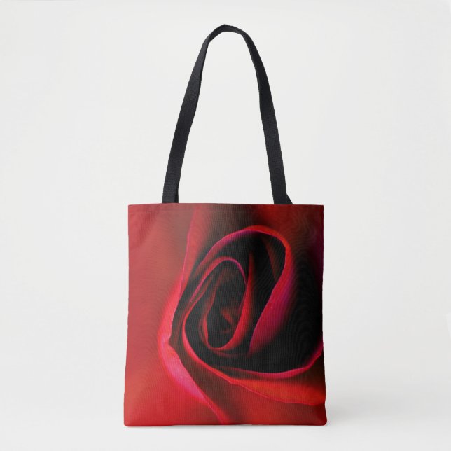 Rote Rose Drucktasche Tasche (Vorderseite)
