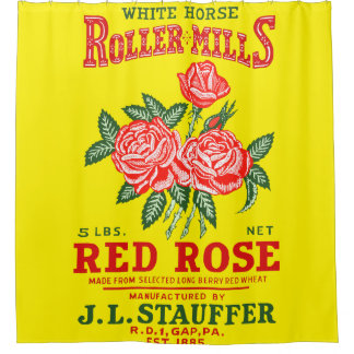 ROTE ROSE DUSCHVORHANG