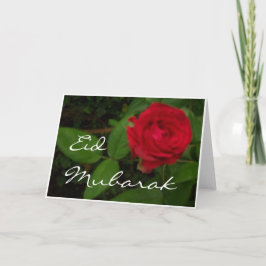 Rote Rose Eid Card Feiertagskarte