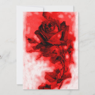 Rote Rose Einladung/Ankündigung Einladung