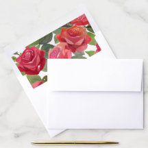 Rote Rose Einladung zur feierlichen Hochzeit