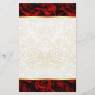 Rote Rose Elegance Briefpapier