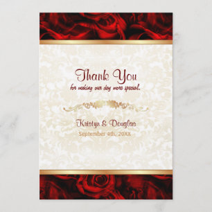 Rote Rose Elegance - Danke