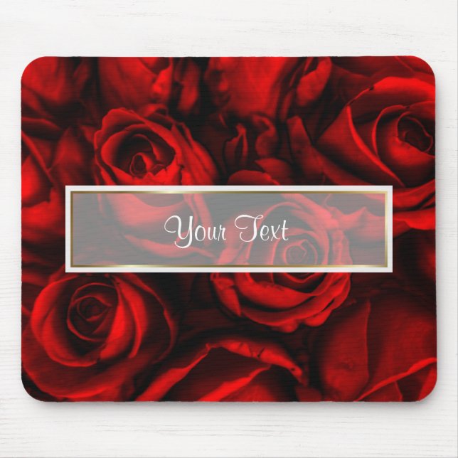 Rote Rose Elegance Mousepad (Vorne)