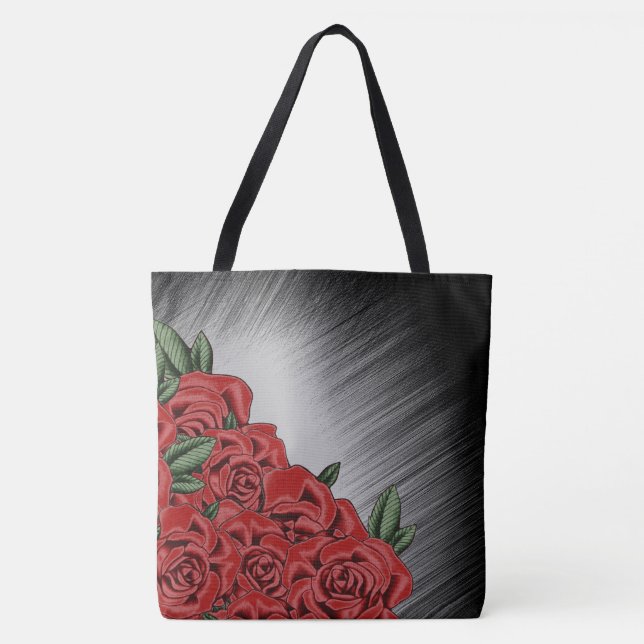 Rote Rose Elegance Tasche (Vorderseite)
