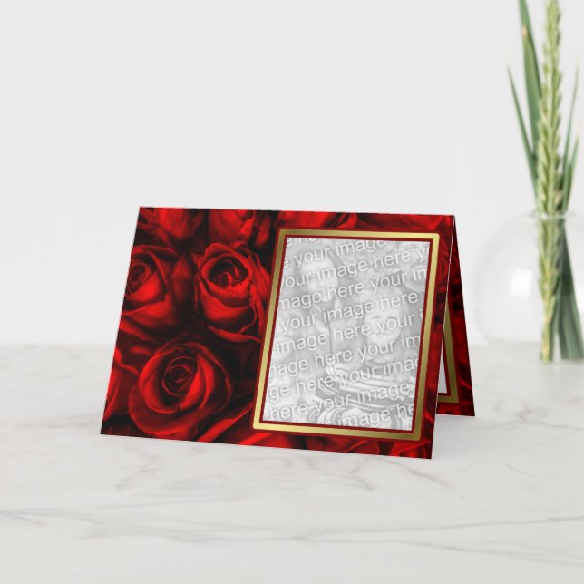 Rote Rose Elegance - Vorlage (Vorderseite)