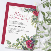 Rote Rose Eucalyptus Mis Quince Anos Quinceanera