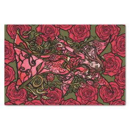 Rote Rose Fairy Seidenpapier