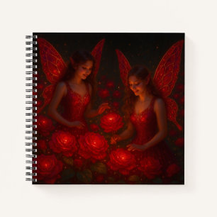 Rote Rose Feen Romantische Fantasy Liebe Notizbuch