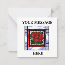 Rote Rose Festes Glas Art Deco Personalisiert