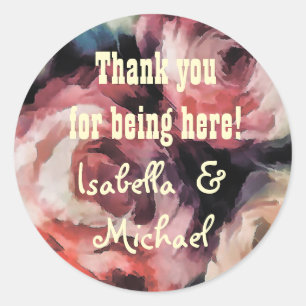 rote Rose , floral , elegant , flora , retro Runder Aufkleber