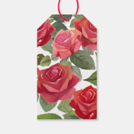 Rote Rose Floral Formale Gastgeschenk Hochzeit Geschenkanhänger
