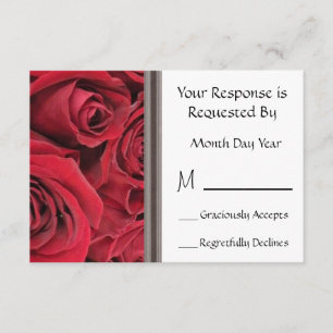 Rote Rose florale RSVP-Karte RSVP Karte