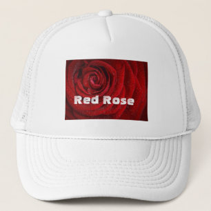 Rote Rose Foto Drucktext LKW HAT Kappen