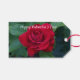 rote Rose Foto Geschenkanhänger (Vorderseite (Horizontal))