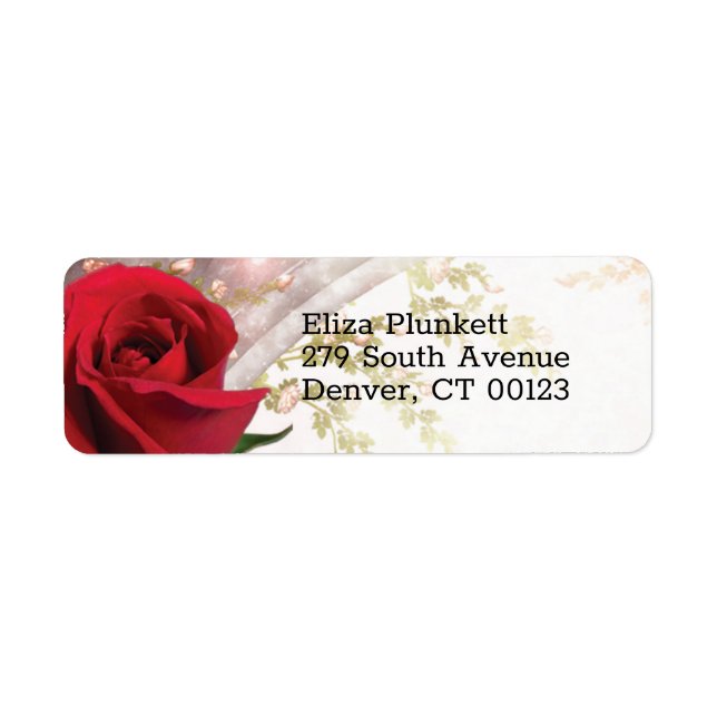 Rote Rose Foto Whimsical (Vorne)
