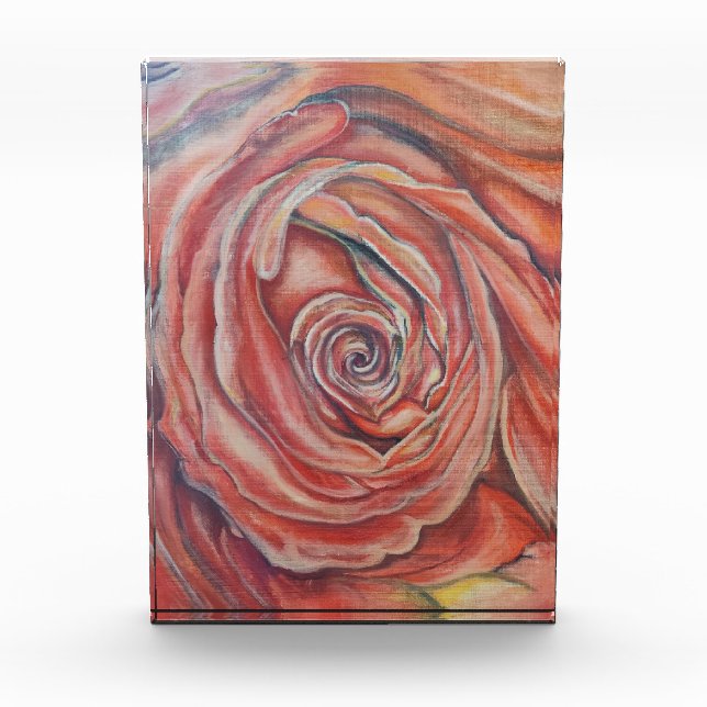 Rote Rose Fotoblock (Vorderseite)
