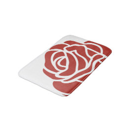 Rote Rose für Blumendesign-Single Badematte