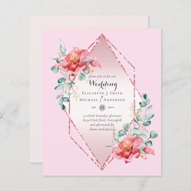 Rote Rose für Hochzeitsfeiern mit geringem Budget (Vorne/Hinten)