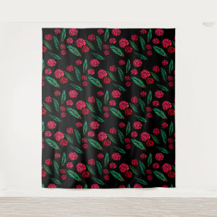 Rote Rose Gardener Wandteppich