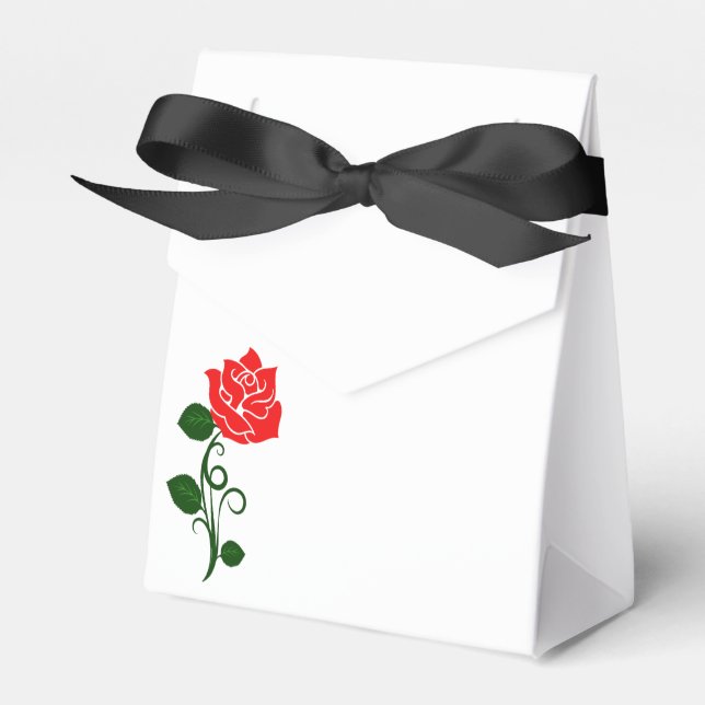 Rote Rose Gastgeschenk Bag Geschenkschachtel (Vorderseite)
