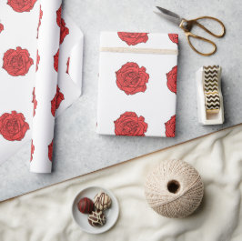 Rote Rose Geschenkpapier