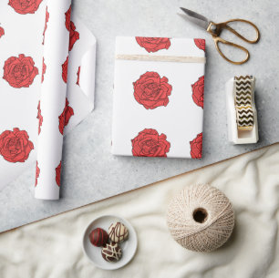 Rote Rose Geschenkpapier