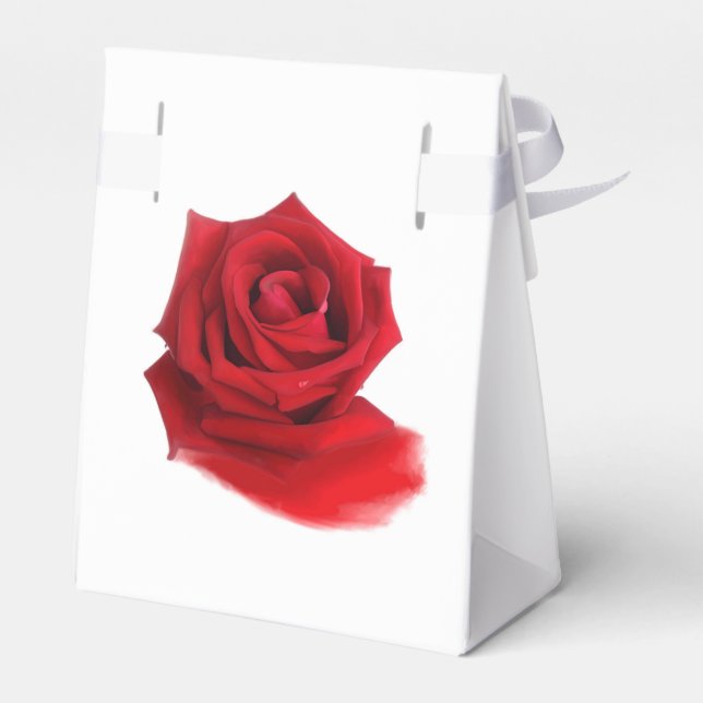 Rote Rose Geschenkschachtel (Rückseite)