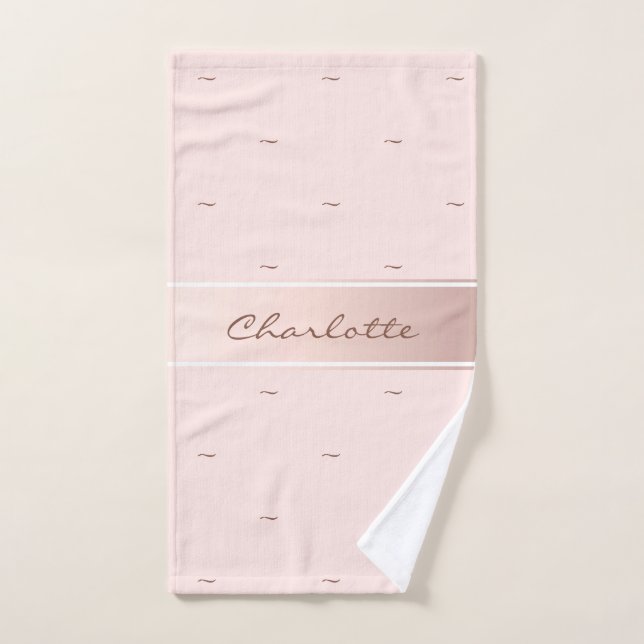 Rote Rose Gold monogramm Badhandtuch Set (Handtuch)