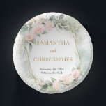 Rote Rose Goldmedaille Glitzer Eukalyptus Hochzeit Pappteller<br><div class="desc">Erleben Sie das bezaubernde Elegant Greenery Foliage Imitats Gold Paper Plate - eine unglaubliche Ergänzung zu jeder Hochzeitsfeier! Dieser Teller besticht durch sein kompaktes Design aus üppiger Vegetation und goldenen Imitaten und besticht durch Eleganz und Charme. Ideal, um Ihren besonderen Tag mit einer Touch von Eleganz zu bereichern, werden diese...</div>