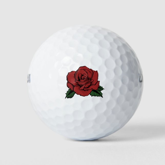rote Rose Golfball (Vorderseite)