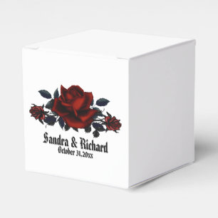Rote Rose Gothic Hochzeit Weiß Persönlich Geschenkschachtel