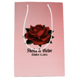 Rote Rose Gothic Wedding Personal Mittlere Geschenktüte