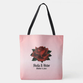 Rote Rose Gothic Wedding Personal Tasche