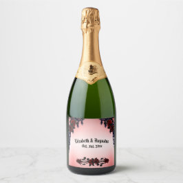 Rote Rose Gothic Wedding Personalisiert Sparkling 