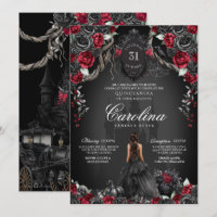 Rote Rose Gotische Spuk Burg Quinceanera