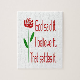 Rote Rose Gott hat es gesagt, ich glaube es, das i