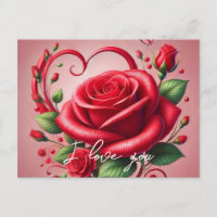 Rote Rose Herz I Liebe Sie Personalisierten Text